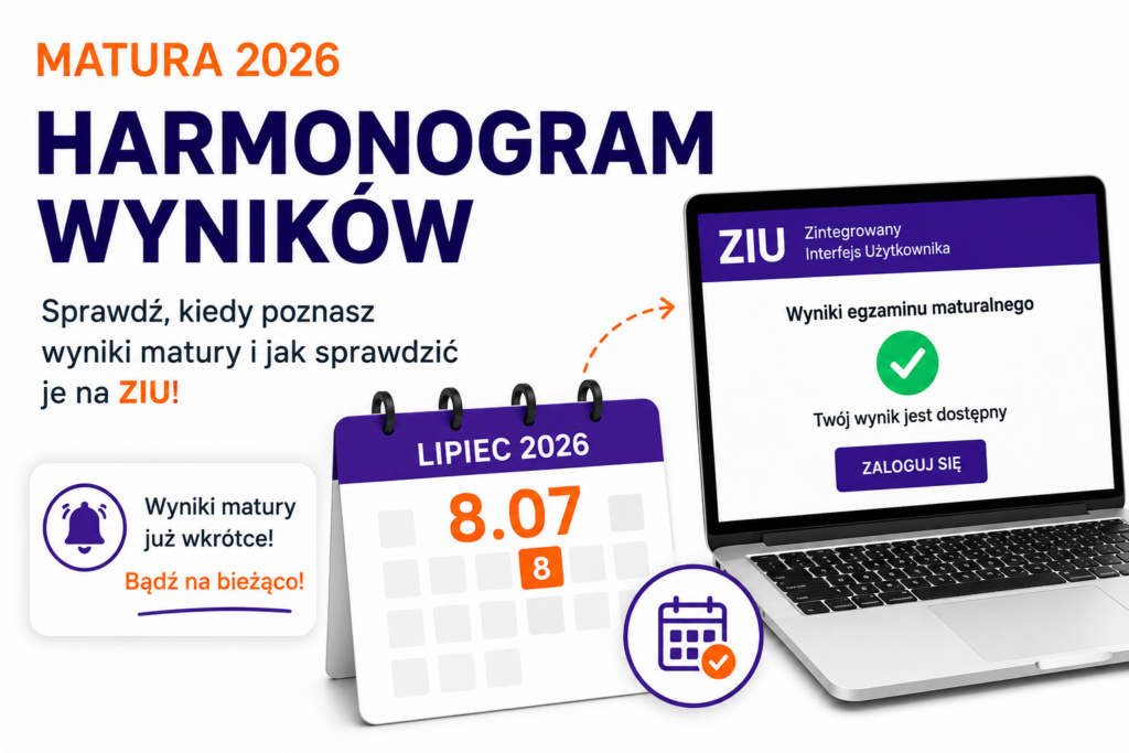 Harmonogram wyników maturalnych 2026 - infografika